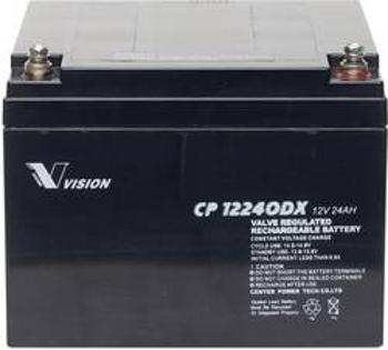 Olověný akumulátor Vision Akkus CP12240DX CP12240DX, 24 Ah, 12 V