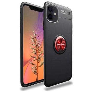TopQ iPhone 12 silikon černý s červeným prstenem 55228 (Sun-55228)