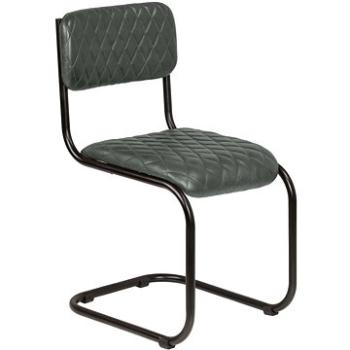 Jídelní židle 6 ks šedé pravá kůže (275788)