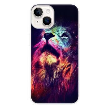 Odolné silikonové pouzdro iSaprio - Lion in Colors - iPhone 15