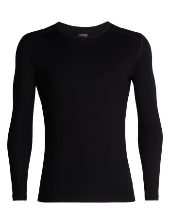 pánské merino triko dlouhý rukáv ICEBREAKER Mens 260 Tech LS Crewe, Black velikost: XXL