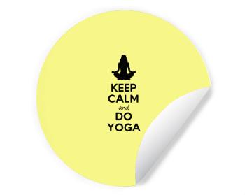 Samolepky kruh Keep calm and do yoga