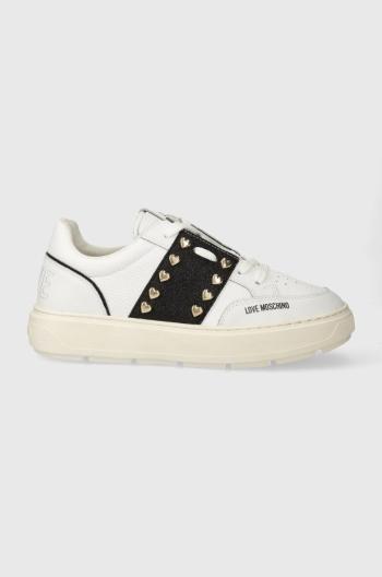 Sneakers boty Love Moschino bílá barva, JA15284G1IJC510A