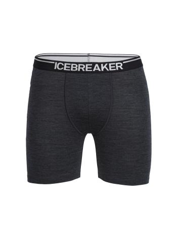 pánské merino boxerky ICEBREAKER Mens Anatomica Long Boxers, Jet Hthr velikost: S