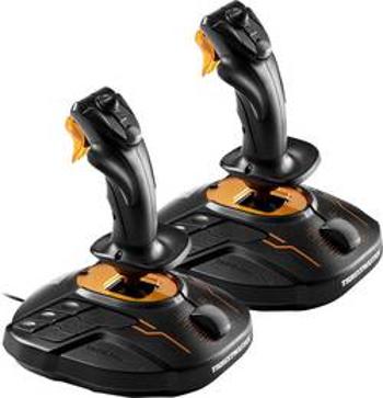 Joystick k leteckému simulátoru Thrustmaster T.16000M Space Sim Duo Stick PC černá, oranžová