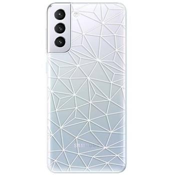 iSaprio Abstract Triangles 03 - white pro Samsung Galaxy S21+ (trian03w-TPU3-S21p)