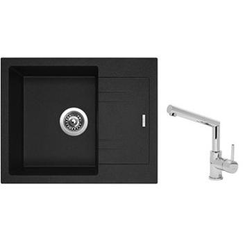 SINKS LINEA 600 N Granblack + SINKS MIX 350P (LI60030NMI350P)