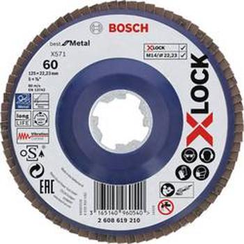 Vějířový brusný kotouč X571 Best for Metal, rovný, 125 mm, k 60, plast Bosch Accessories 2608619210 Ø 125 mm 1 ks