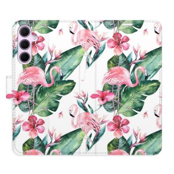 Flipové pouzdro iSaprio - Flamingos Pattern - Samsung Galaxy A35 5G