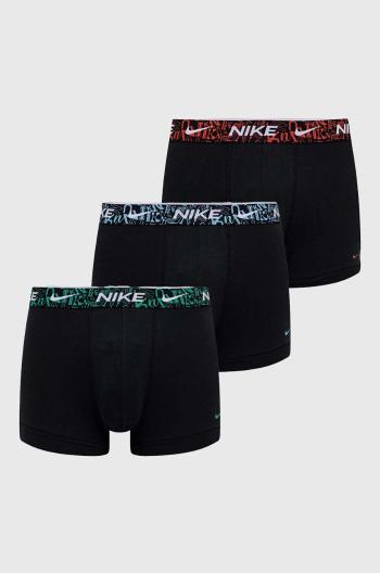 Boxerky Nike 3-pack pánské, černá barva