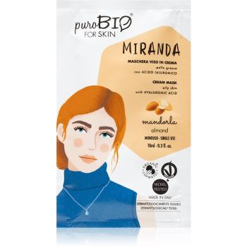 puroBIO Cosmetics Miranda Almond čisticí maska s kyselinou hyaluronovou 10 ml
