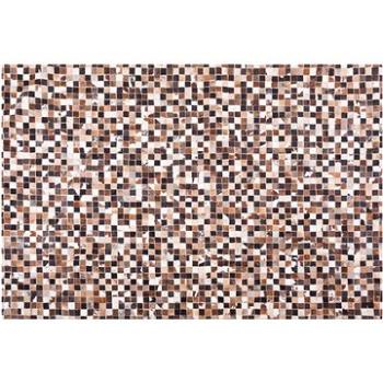 Hnědý patchwork kožený koberec 160x230 cm KONYA, 62723 (beliani_62723)