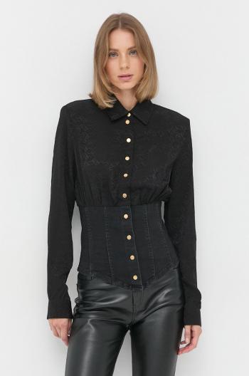 Košile Pinko dámská, černá barva, regular, s klasickým límcem
