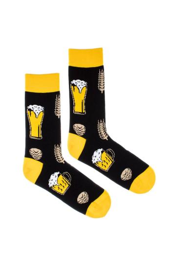 Žluto-černé ponožky Beer