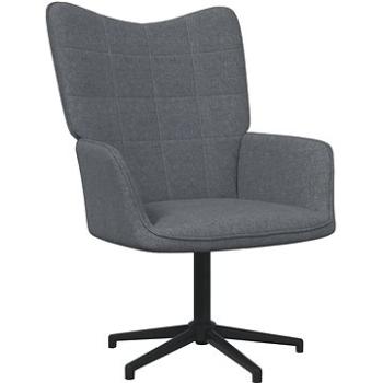 Relaxační židle tmavě šedá textil, 327964 (327964)