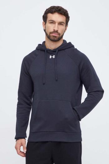 Mikina Under Armour pánská, černá barva, s kapucí, hladká, 1379757