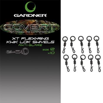 Gardner obratlíky covert xt flexi-ring kwik lok swivels 10 ks velikost 12