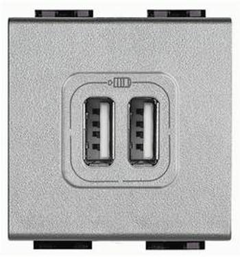 Legrand USB zásuvka Living&Light hliník NT4286C2