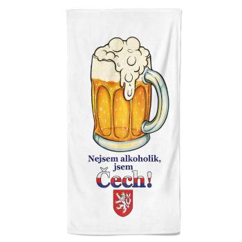 Osuška Nejsem alkoholik, jsem ČECH (Velikost osušky: 70x140cm)