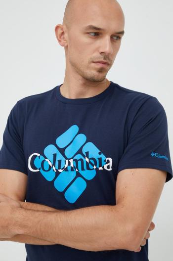 Bavlněné tričko Columbia s potiskem
