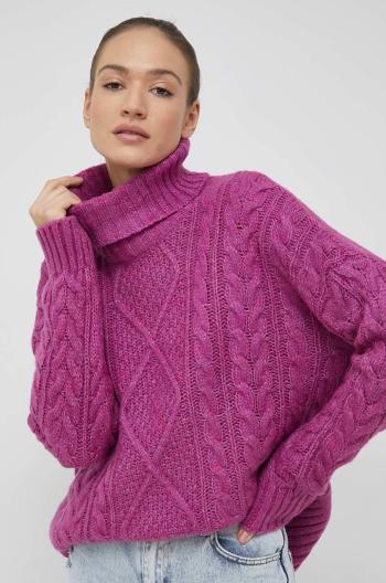 Vlněný svetr Answear Lab dámský, fialová barva