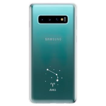 Odolné silikonové pouzdro iSaprio - čiré - Beran - Samsung Galaxy S10