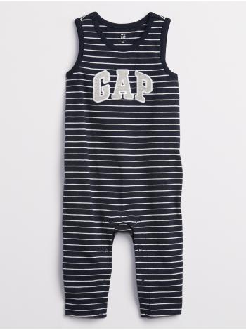 Modrý klučičí baby overal GAP Logo stripe one-piece