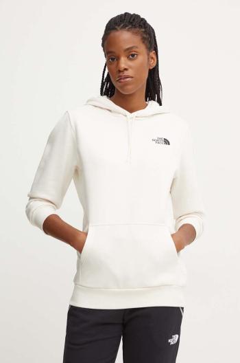 Mikina The North Face Simple Dome Hoodie dámská, béžová barva, s kapucí, s potiskem, NF0A89EYQLI1