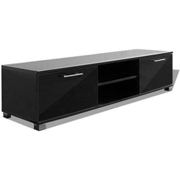 TV stolek černý s vysokým leskem 120x40,3x34,7 cm (243042)
