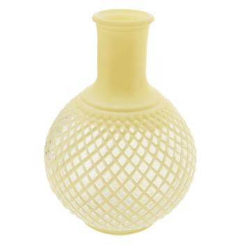 Žlutá váza s patinou Agnesse - Ø 13*18 cm 6GL2351Y