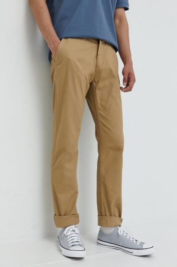 Kalhoty Tom Tailor pánské, béžová barva, jednoduché