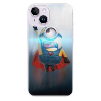 Odolné silikonové pouzdro iSaprio - Mimons Superman 02 - iPhone 14