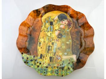 PROHOME - Podnos sklo 30cm Klimt Kiss