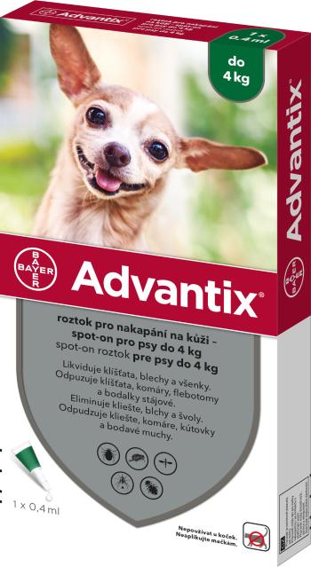 Advantix pro psy spot-on do 4 kg 0.4 ml