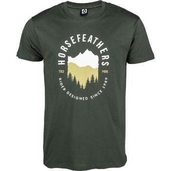 Horsefeathers SKYLINE T-SHIRT Pánské tričko, khaki, velikost M