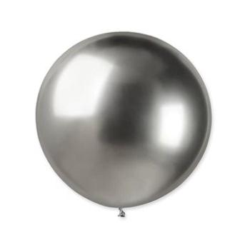Balónky chromované 5 ks stříbrné lesklé - Silvestr - 80 cm (5902973153965)