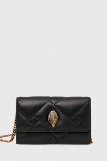 Kožené psaníčko Kurt Geiger London WALLET ON CHAIN PUFF černá barva, 2732600109