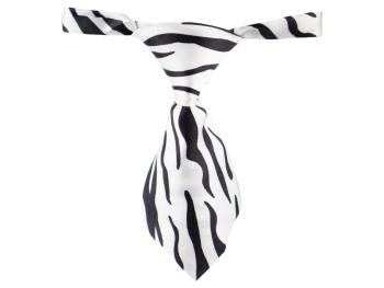 Vsepropejska Sany černo-bílá kravata pro psa