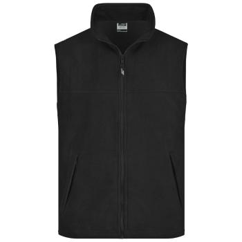 James & Nicholson Pánská fleecová vesta JN045 - Černá | M