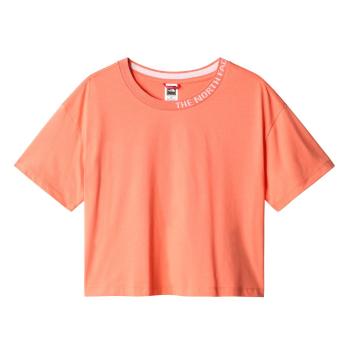 THE NORTH FACE W New Ss Crop Zumu Tee, Coral Sunrise velikost: M