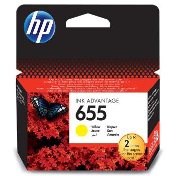 HP CZ112AE - originální cartridge HP 655, žlutá, 12ml