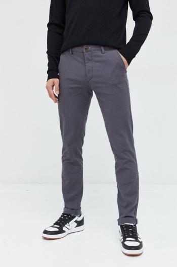 Kalhoty Jack & Jones Jpstmarco pánské, šedá barva, ve střihu chinos
