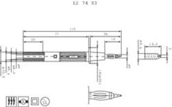 Bezpečnostní zkoušecí hrot MultiContact PP- 115/4, 32 A, 1000 V, černá