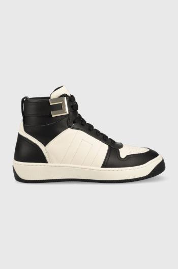 Kožené sneakers boty Elisabetta Franchi černá barva