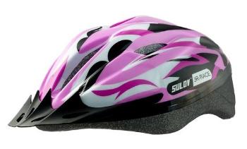 Dětská cyklo helma SULOV® JR-RACE-G, vel S/50-53cm, růžovo-zelená, 55 - 56