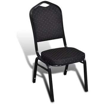 Jídelní židle 10 ks černé textil (270748)