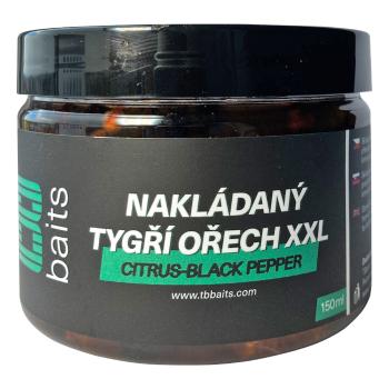 Tb baits nakládaný tygří ořech xxl 150 ml - citrus - black pepper