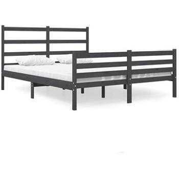Rám postele šedý masivní borovice 120 × 190 cm Small Double, 3103685 (3103685)