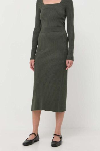 Sukně Max Mara Leisure zelená barva, midi