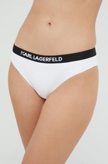 Plavkové kalhotky Karl Lagerfeld bílá barva